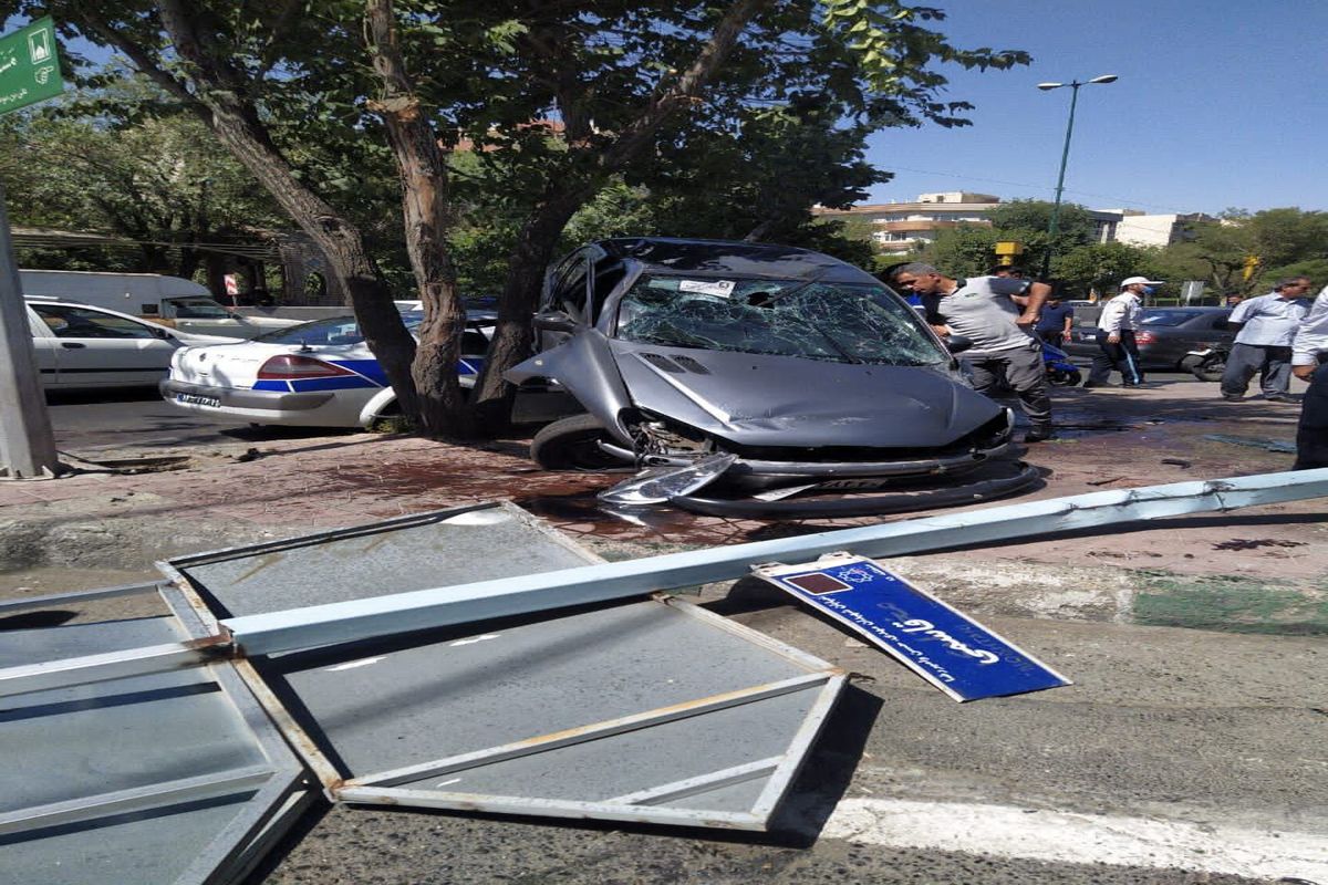 تصادف عجیب ۲۰۶ و مگان پلیس / باز هم ایربگ باز نشد!