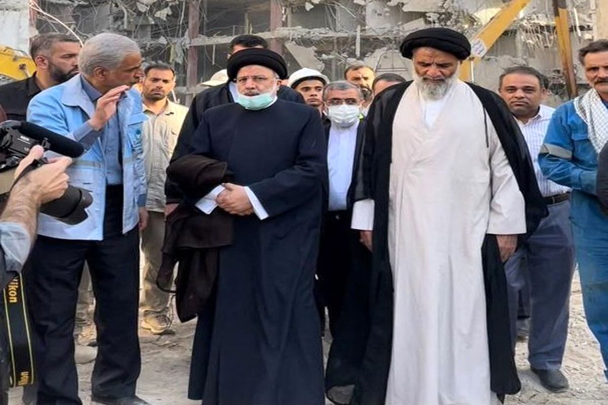 گزارش کامل بازدید رئیسی از محل حادثه متروپل آبادان / نمی‌گذاریم دیگر چنین اتفاقاتی تکرار شود