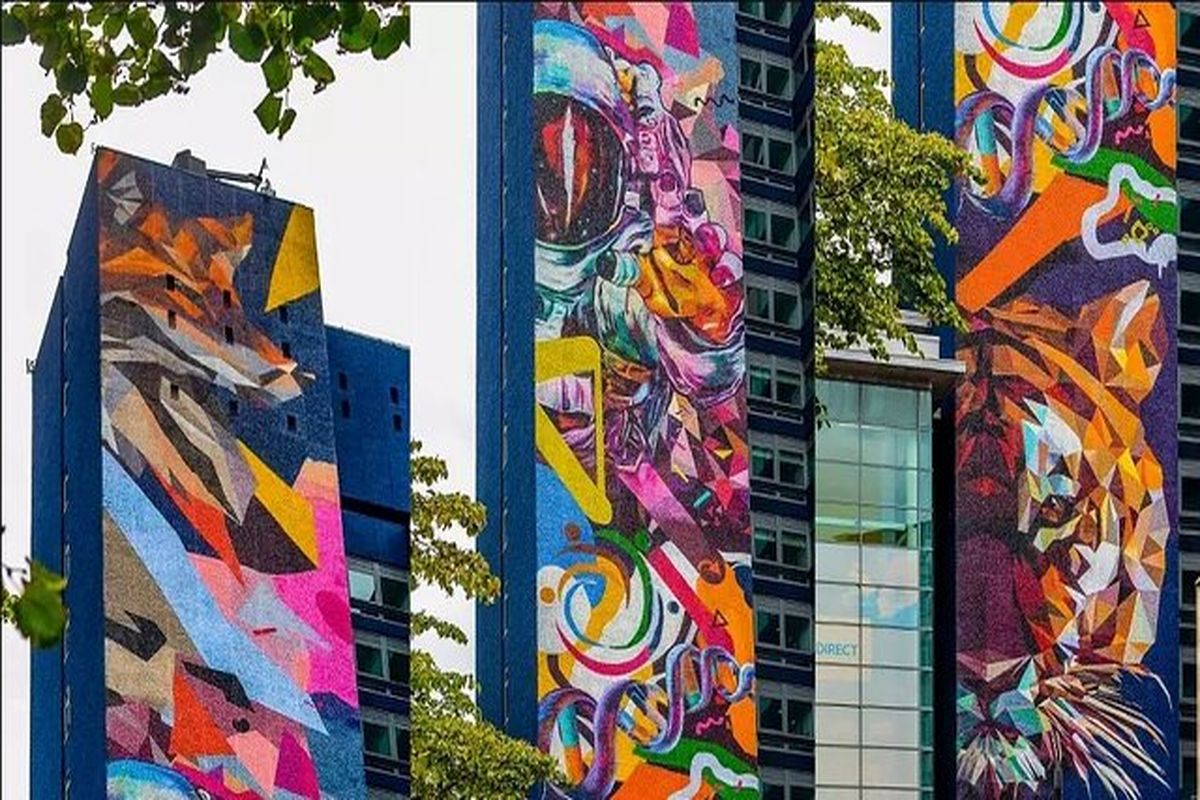 ببینید| بلندترین گرافیتی دنیا در انگلیس