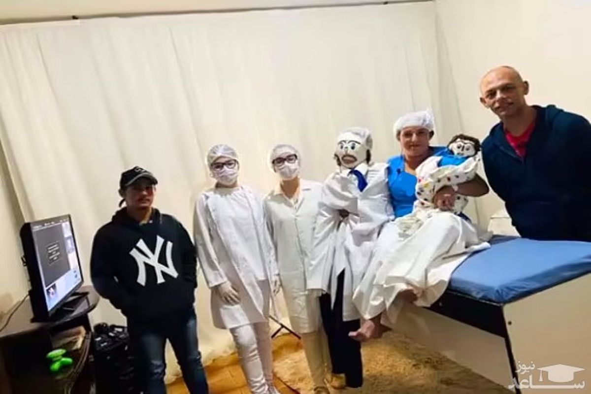 داماد پارچه ای پدر هم شد!