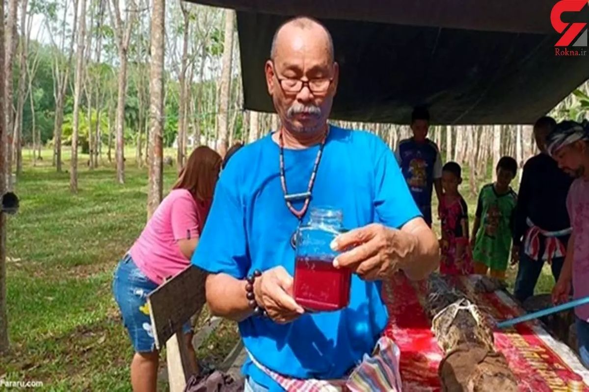 این مرد خون تمساح می‌ نوشد! + عکس