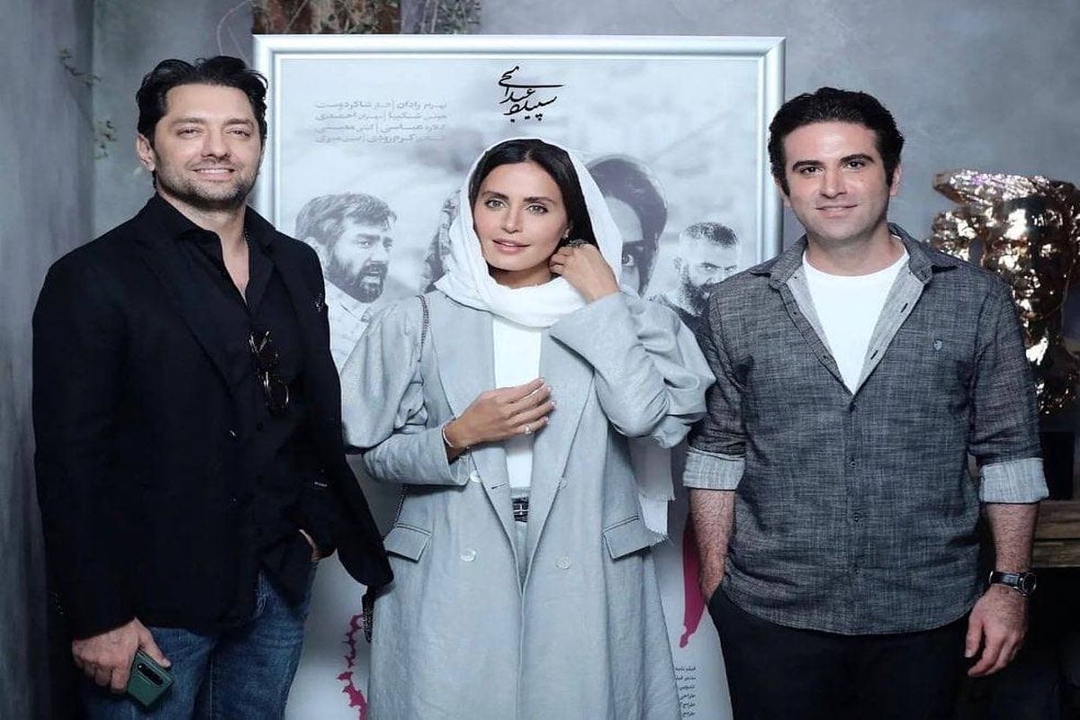 رقص جنجالی بهرام رادان و هوتن شکیبا وسط مردم + فیلم