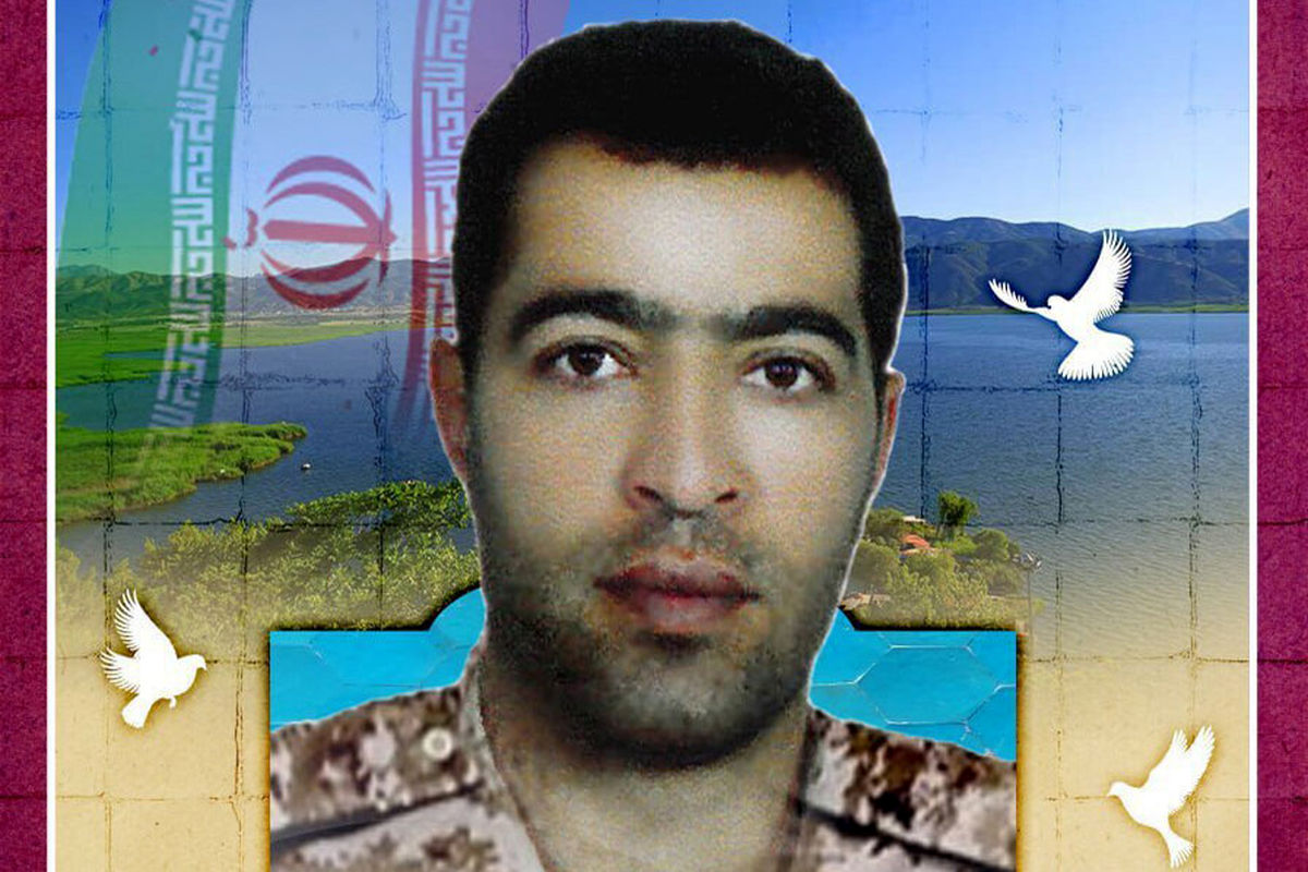 قابی از شهید شب گذشته سپاه پاسداران در مریوان