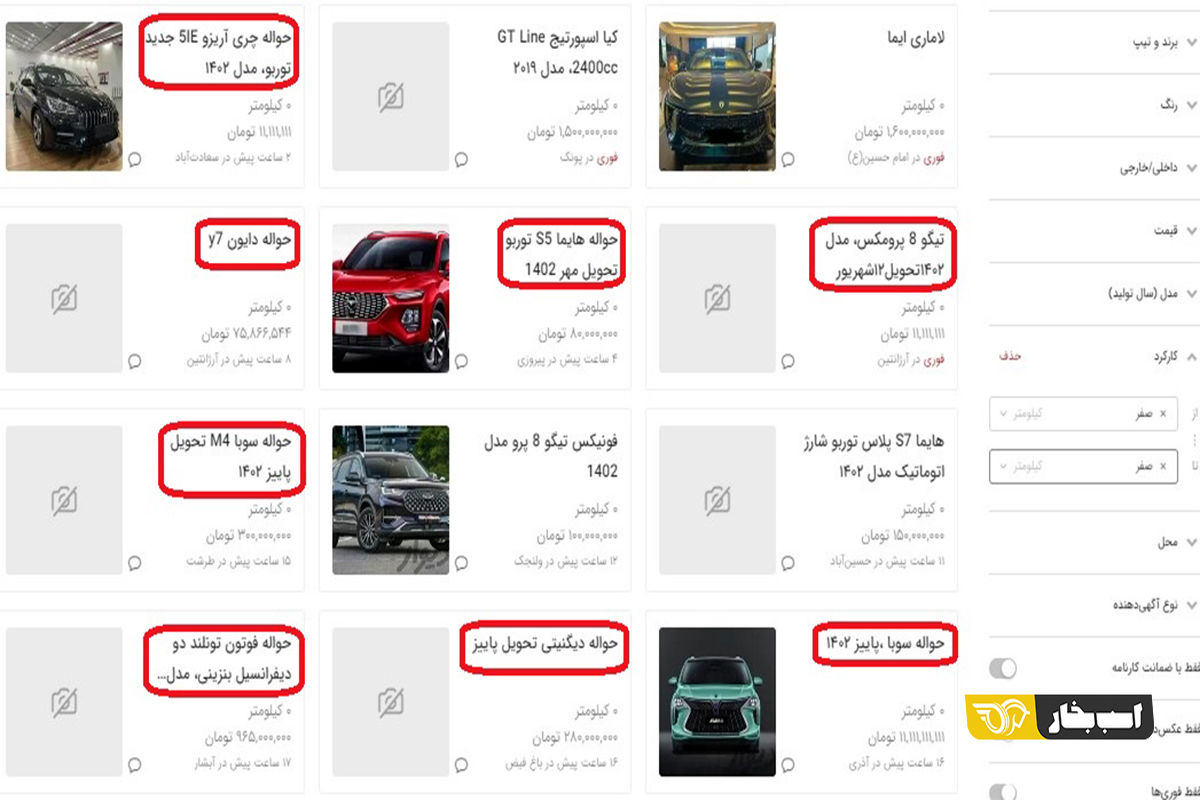 بازار داغ خرید و فروش حواله خودروهای سامانه یکپارچه!