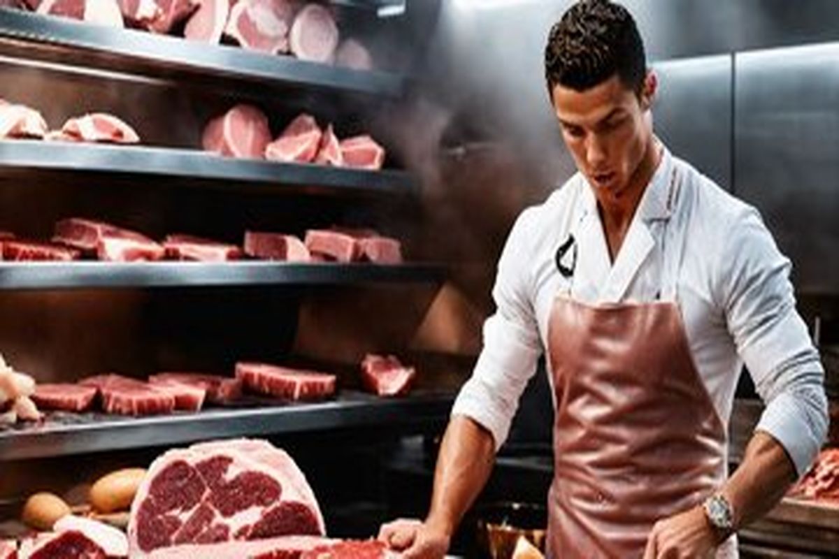 قصابی آقای کریستیانو رونالدو + عکس