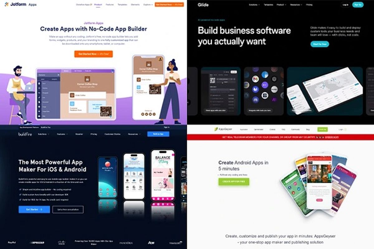 بهترین اپلیکیشن ساز های رایگان و پولی خارجی