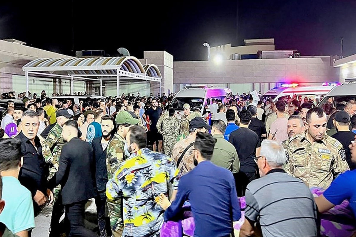 آتش‌سوزی در عراق، عروسی را به عزا تبدیل کرد + فیلم