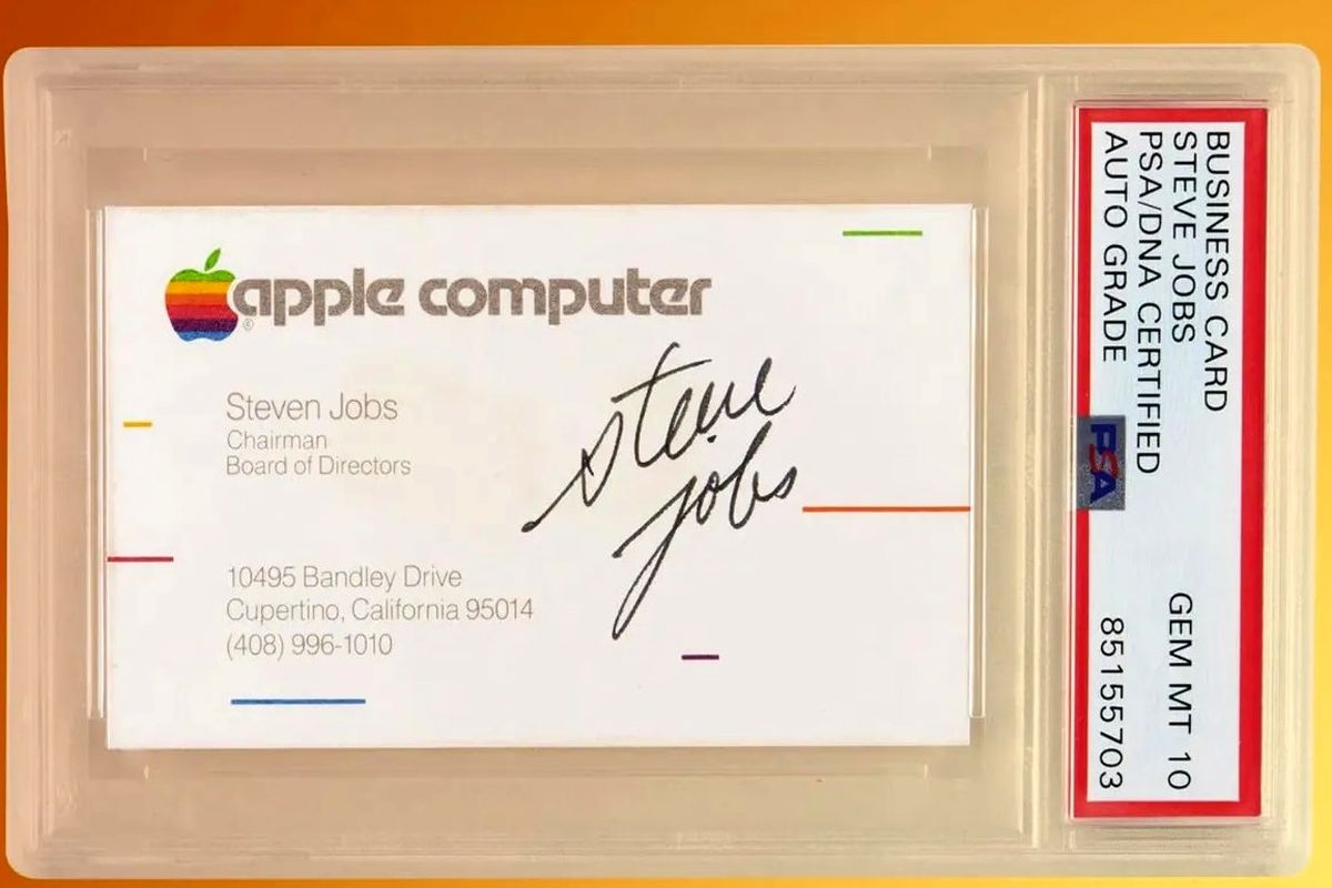 حراجی های استیو جابز تمامی ندارد / قیمت نجومی کارت ویزیت بنیانگذار اپل