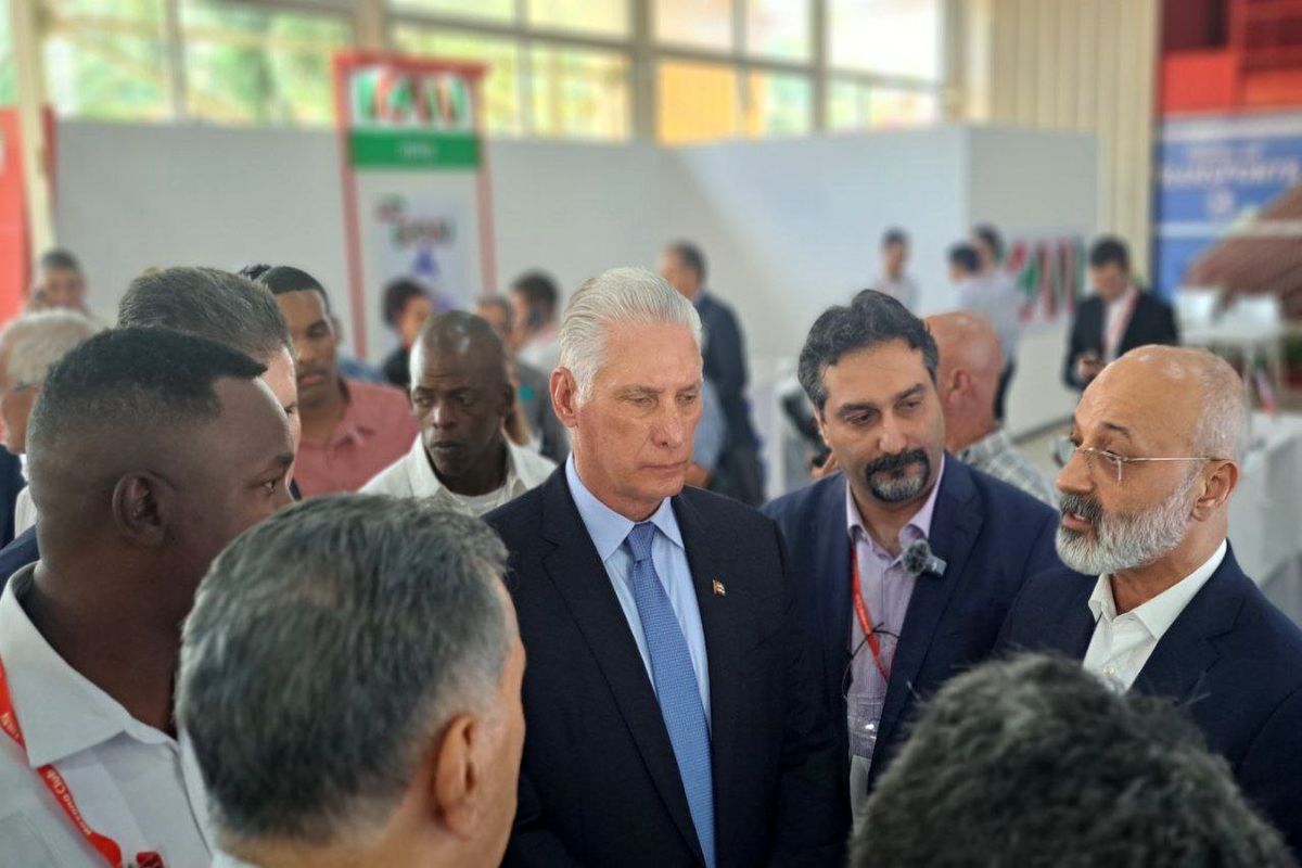 بازدید رییس جمهور کوبا از پاویون ایران در نمایشگاه بین المللی هاوانا ۲۰۲۵