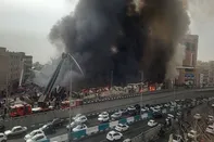 آتش‌سوزی گسترده در بازارچه جنت آباد + جزئیات