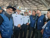 بازدید فرماندهان انتظامی کشور از قرارگاه مرزی شرکت سهامی بیمه ایران در مرز مهران