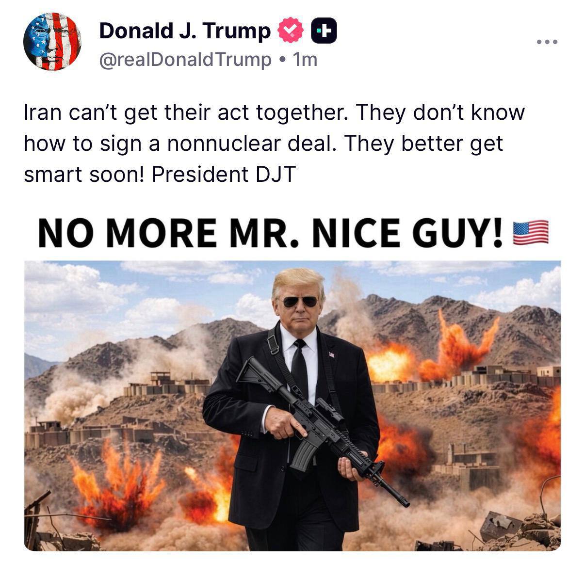 گستاخی جدید ترامپ علیه ایران + عکس