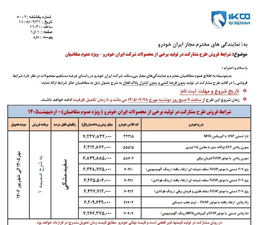 فردا؛ آغاز ثبت نام ایران خودرو برای عموم مردم فردا؛ آغاز ثبت نام ایران خودرو برای عموم مردم